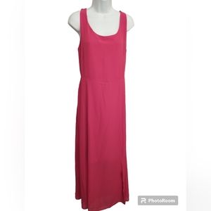 Kate & Mallory hot pink maxi dress with drape back